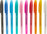 Set of 10 Oxford metallic color pens with vibrant, shiny ink for artistic and creative writing projects.