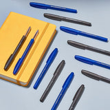 Set of ten Oxford black writing curve pens with sleek design and fine tips, ideal for smooth writing and drawing.
