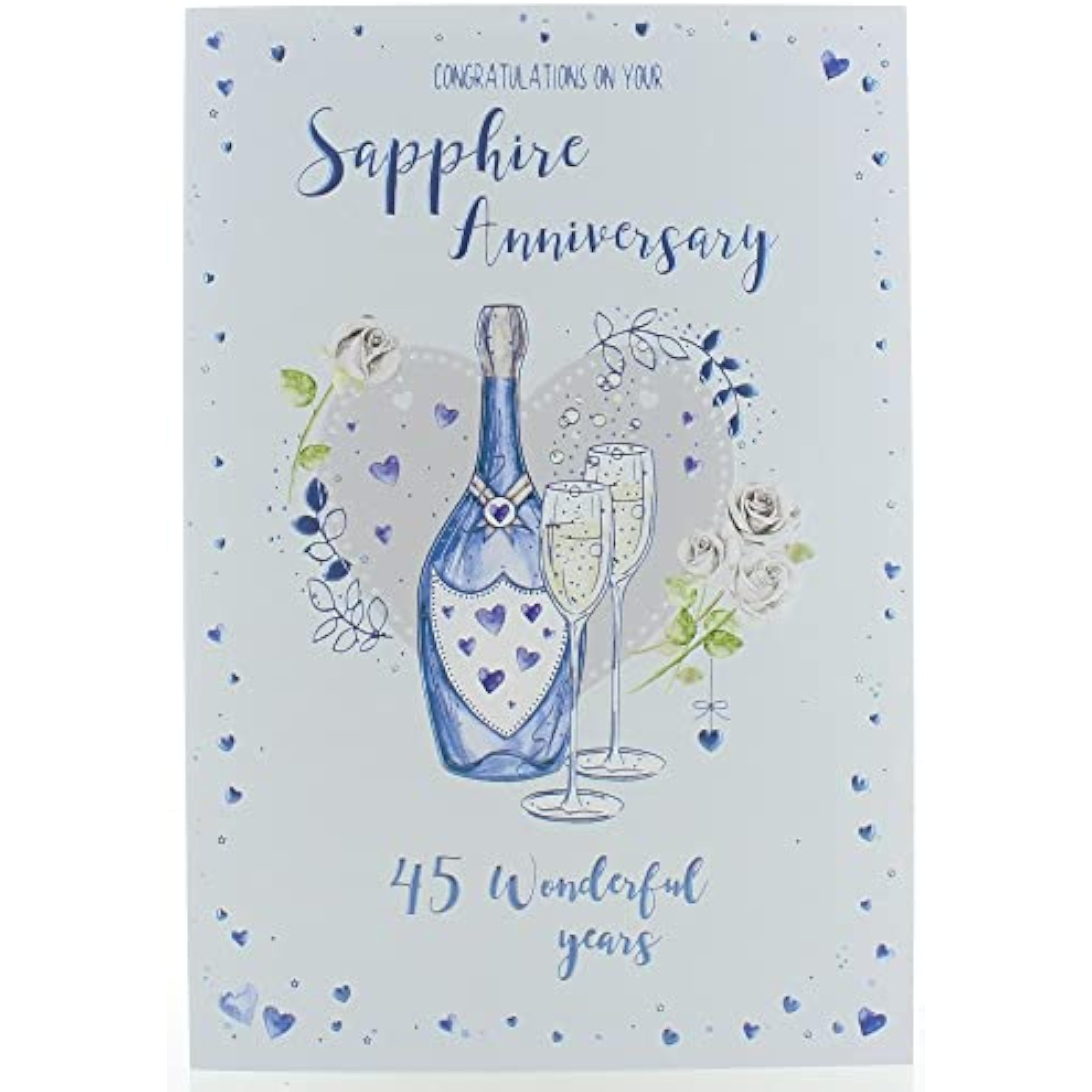 Sapphire Elegance - 45th Wedding Anniversary Card