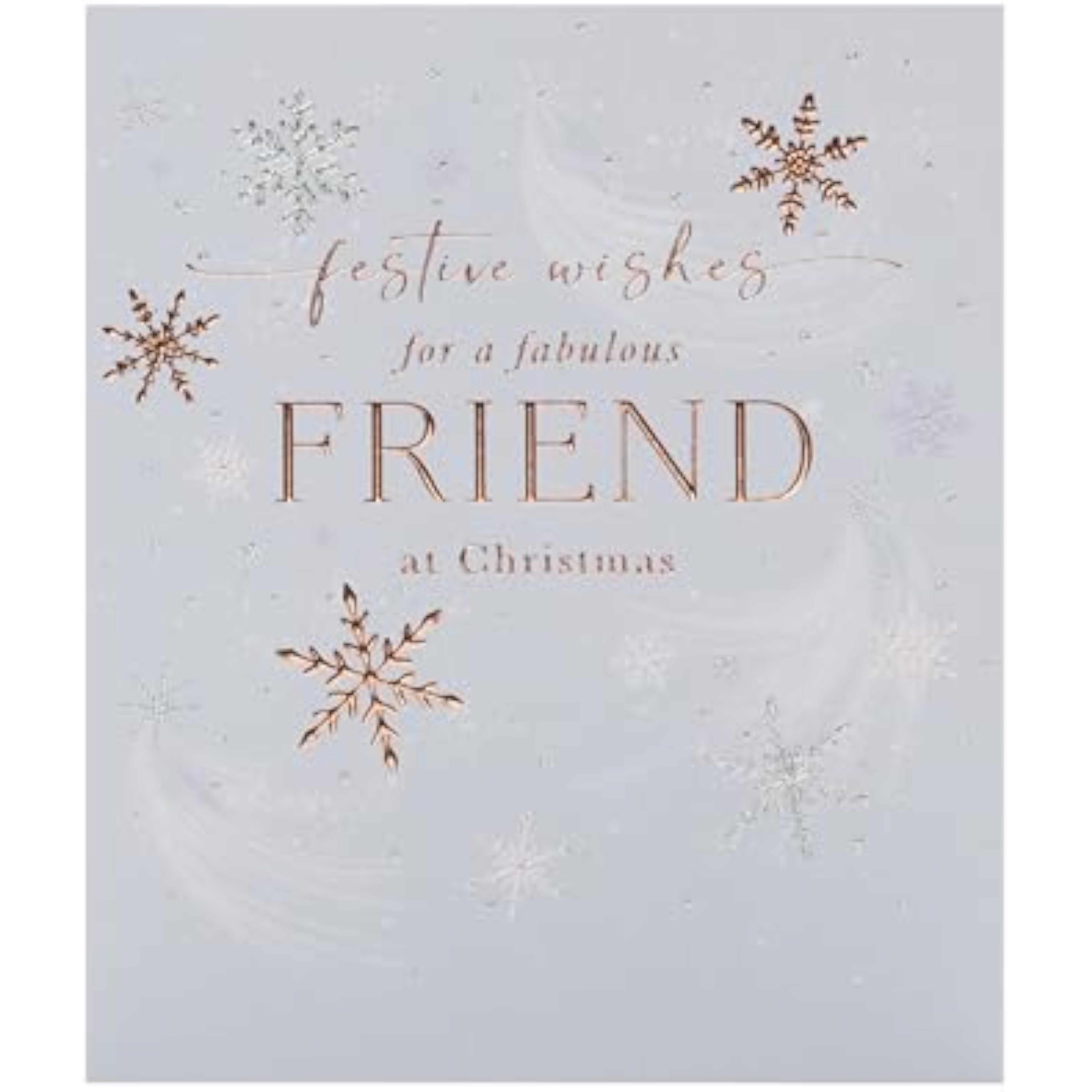 UK Greetings Christmas Card for Him/Her/Friend - Snowflakes Design