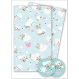 Love Heart & Flowers 2 Sheets & 2 Tags