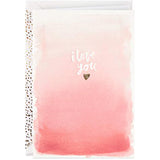 I Love You Blush Ombre Watercolour Valentine's Day