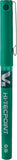 Green Pilot V5 Liquid Ink Rollerball pen with 0.5 mm tip, featuring sleek design and smooth writing ink.