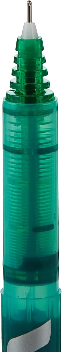 Pilot V5 Liquid Ink Rollerball pen with 0.5mm tip in green, featuring a sleek design and smooth ink flow.