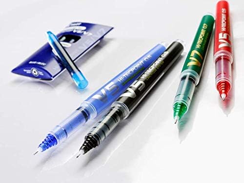 Pilot V7 Liquid Ink Rollerball pen with 0.7 mm tip in red ink, featuring a sleek design and smooth writing performance.