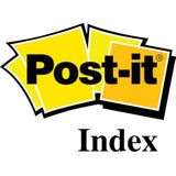 Post-it Index Arrows in bright colors, blue, green, pink, yellow, 12 x 43 mm, repositionable, 96-pack, for organizing and marking.