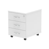 Impulse 3 Drawer Mobile Pedestal White