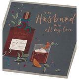 UK Greetings Birthday Card for Husband - Whiskey Bottle Design