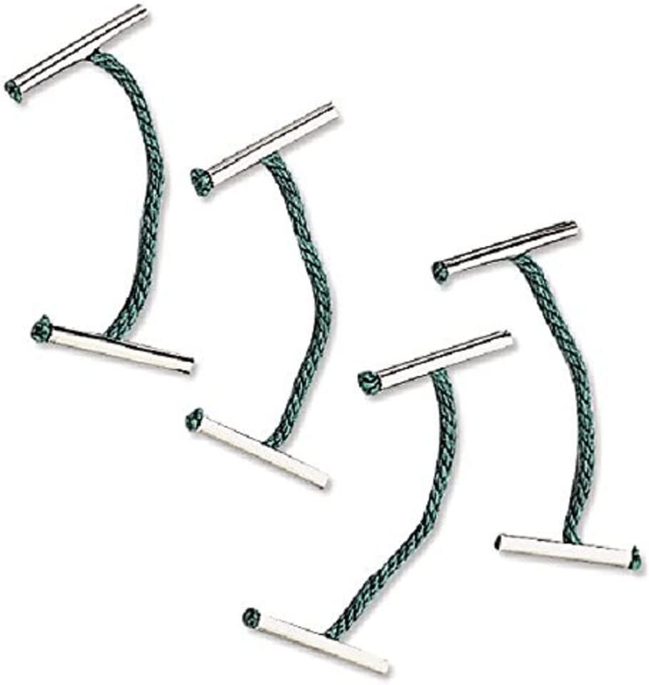 Pack of 100 Q-Connect 51mm metal treasury tags for stationery, showing metal tags with attached strings on a white background.