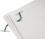 Q-Connect plastic ended treasury tags, 127mm, pack of 100, featuring durable plastic ends for secure paper binding.