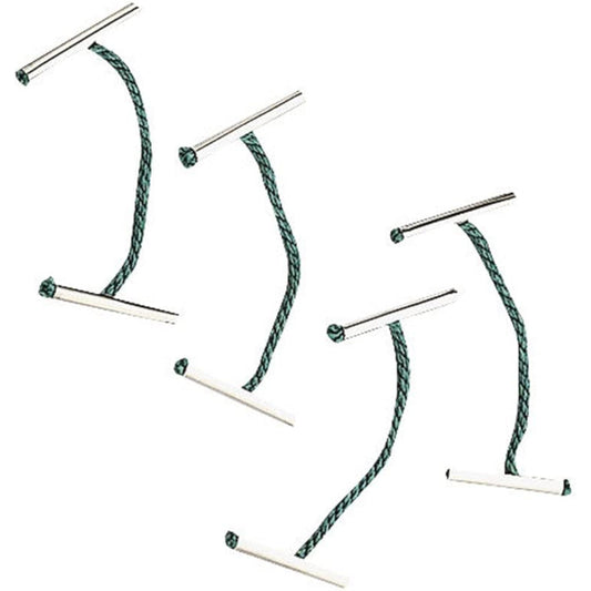 Green metal-ended treasury tag by Q-Connect, 76mm length, used for organizing documents in stationery supplies.