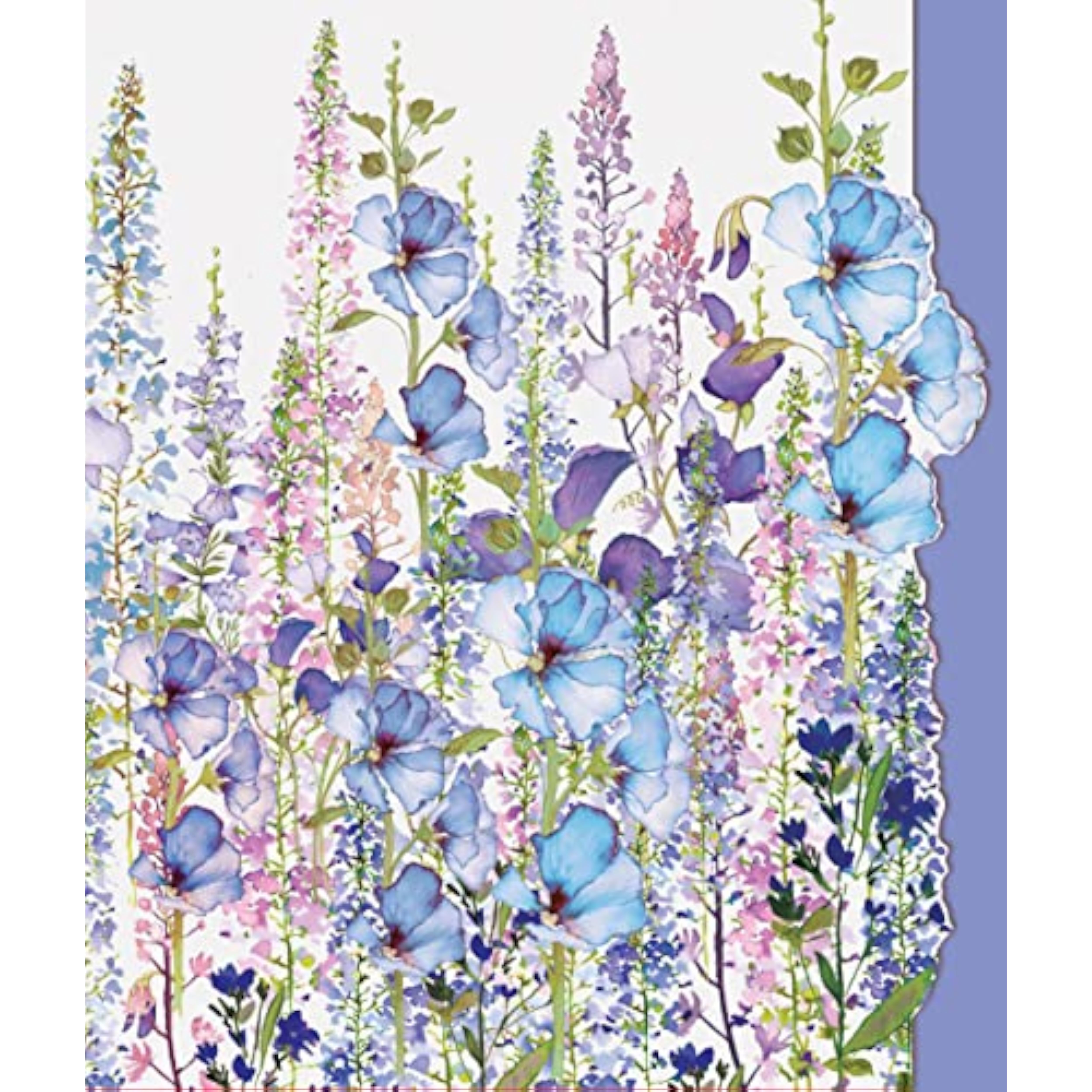 Nigel Quiney General Female Blank/Birthday Card for Women/Girls - William Morris Garden with Pale Lilac Foil & Die Cut Edge Detail - Eco-Friendly & Recyclable - Made in Britain