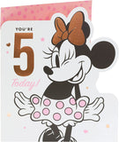 5th Birthday Card for Girl - Minnie Mouse