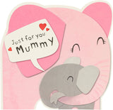 Cute Elephant Design Mummy Valentines Day Card