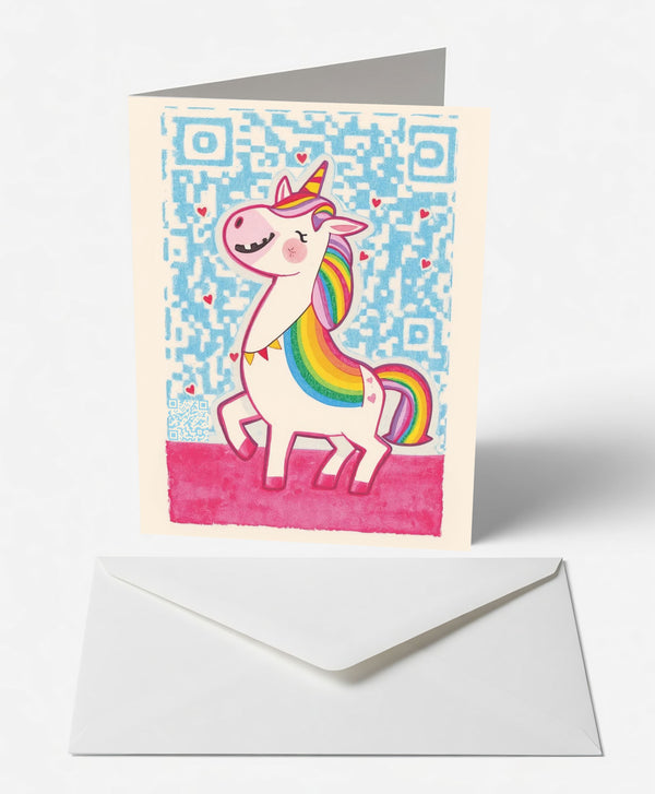 Joyful Unicorn Birthday Card