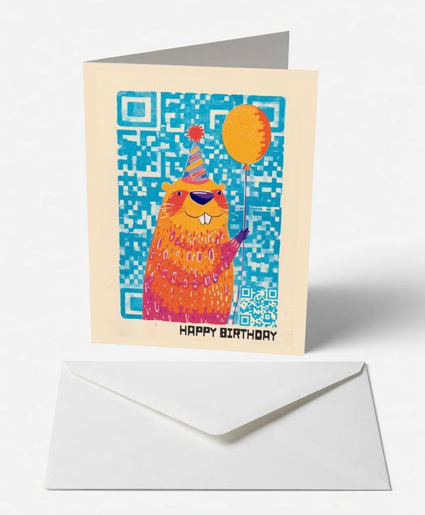 Party Beaver Birthday Card
