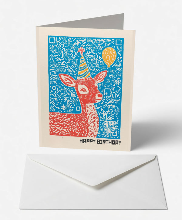 Festive Fawn Birthday Card