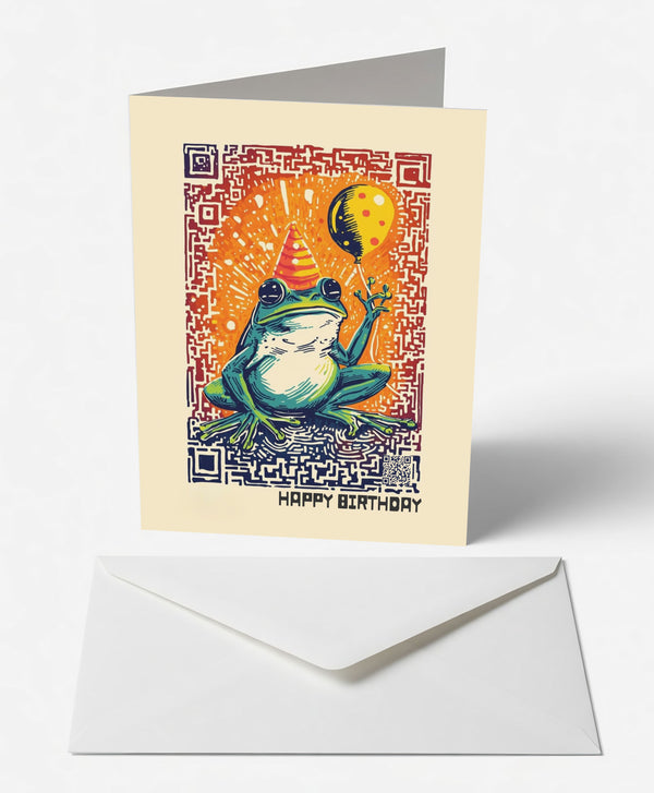 Party Frog Birthday Card