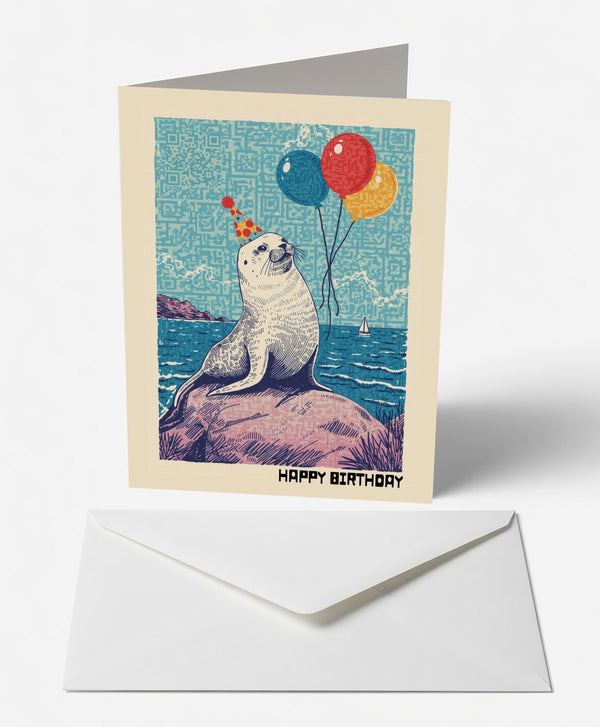 Happy Seal Birthday Card