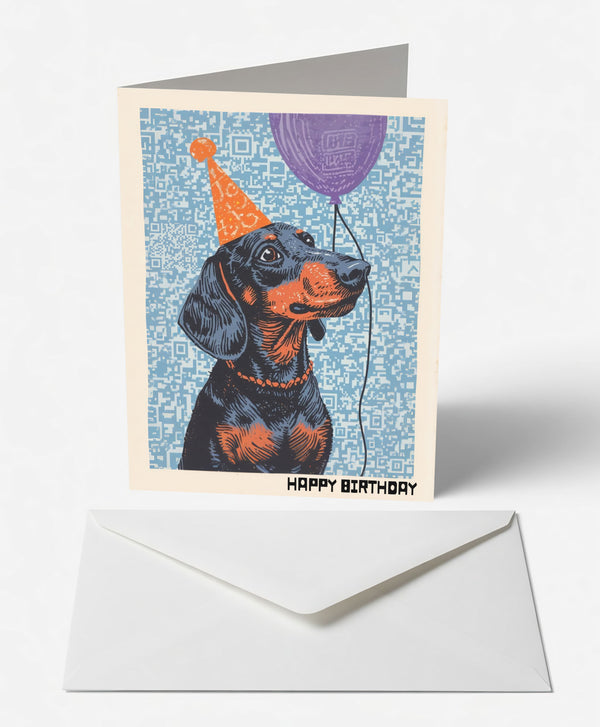 Party Dachshund Birthday Card
