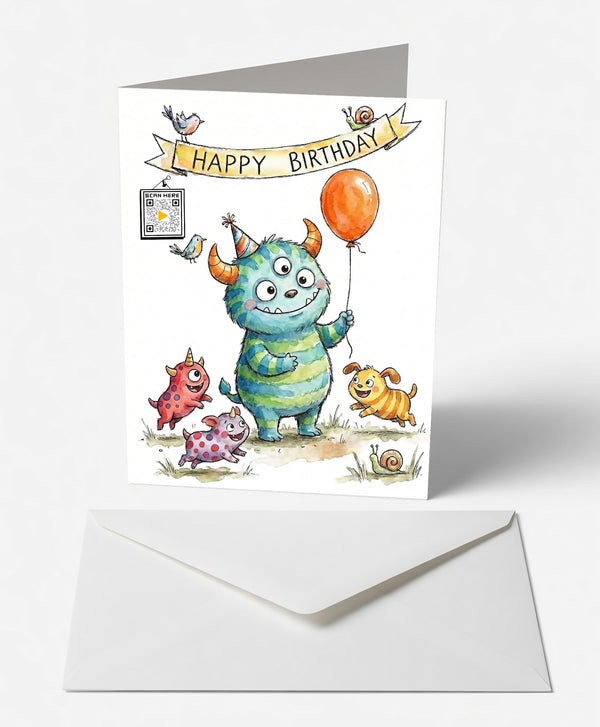 Friendly Monster Birthday Card