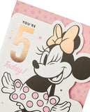 5th Birthday Card for Girl - Minnie Mouse