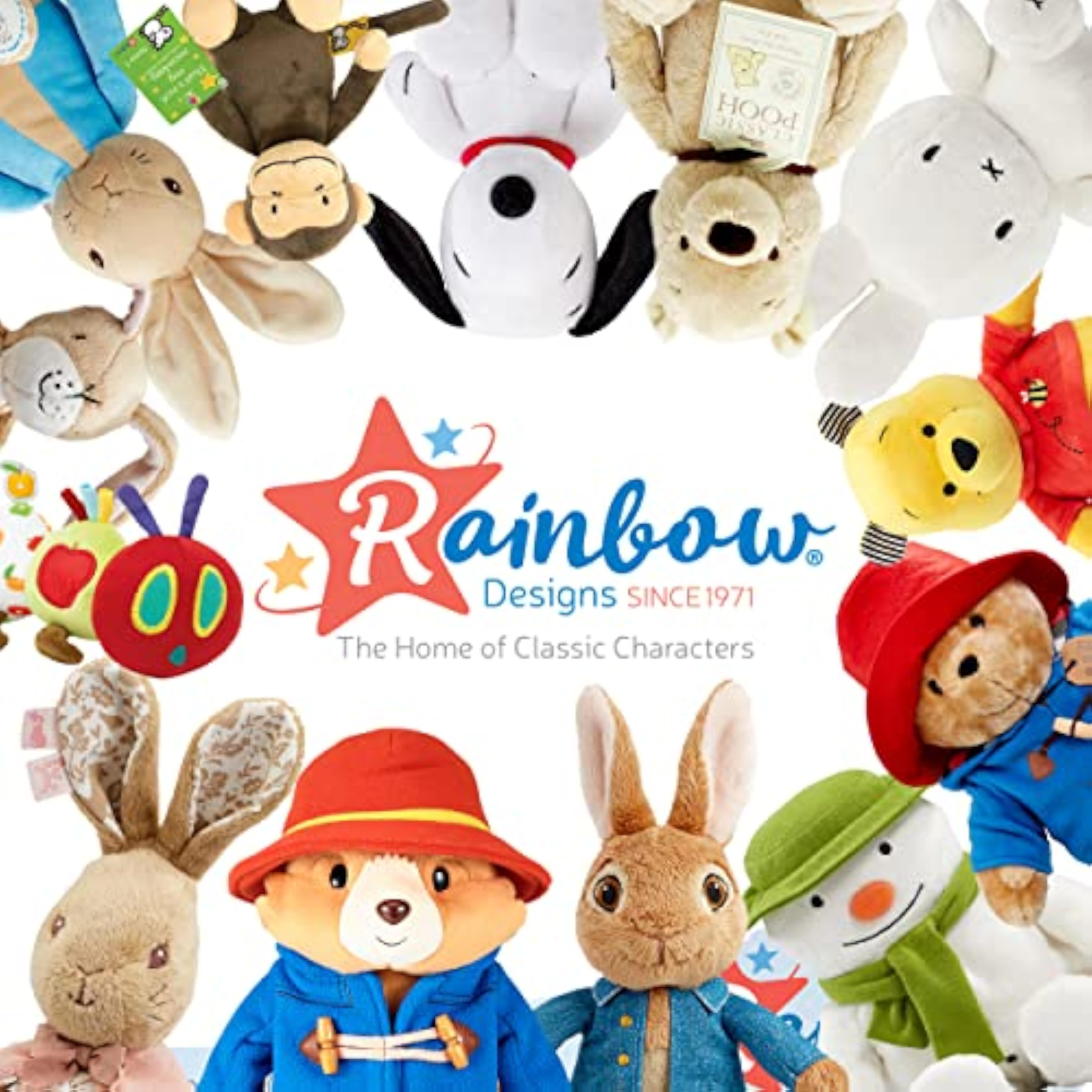 Rainbow Designs Winnie the Pooh & Friends Eeyore plush toy, soft cuddly donkey for babies, children, and toddlers.