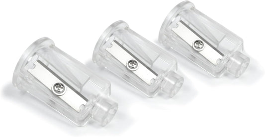 Pack of three Rapesco 1485 PS12-USB replacement sharpening units with visible sharpening mechanisms and packaging details.