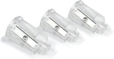 Pack of three Rapesco 1485 PS12-USB replacement sharpening units with visible sharpening mechanisms and packaging details.
