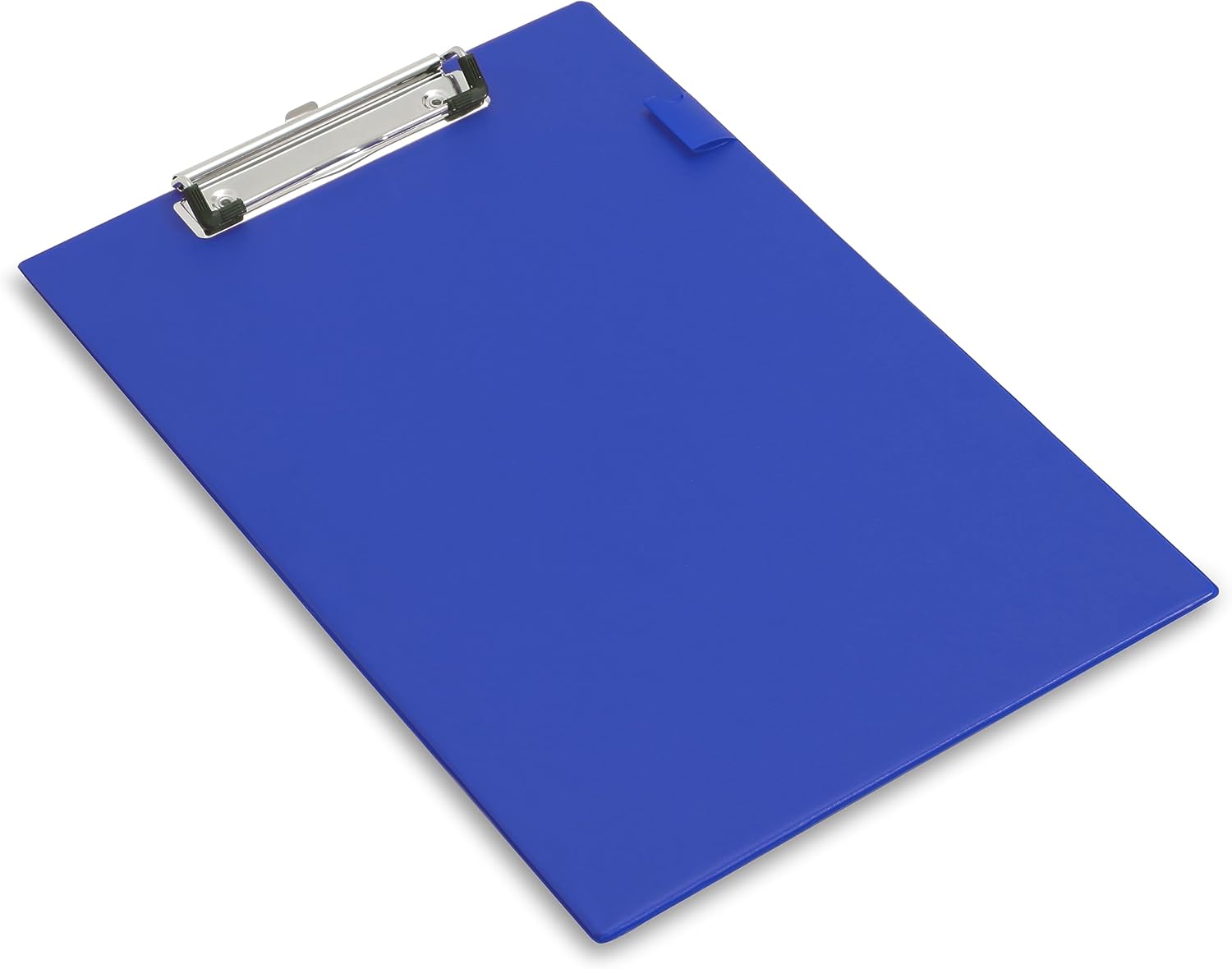 Blue Rapesco VSTCB0L3 standard A4+ clipboard with metal clip and smooth surface for holding papers securely.