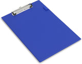 Blue Rapesco VSTCB0L3 standard A4+ clipboard with metal clip and smooth surface for holding papers securely.