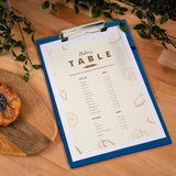 Blue Rapesco VSTCB0L3 A4+ standard clipboard with metal clip and smooth surface for document organization.