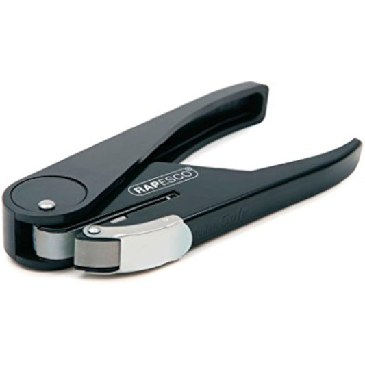 Rapesco Sole heavy-duty single hole puncher with 23-sheet capacity, used for paper binding and organizing stationery.