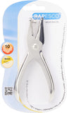 Durable Rapesco single hole punch with all-metal plier design for stationery use, shown in a close-up image.