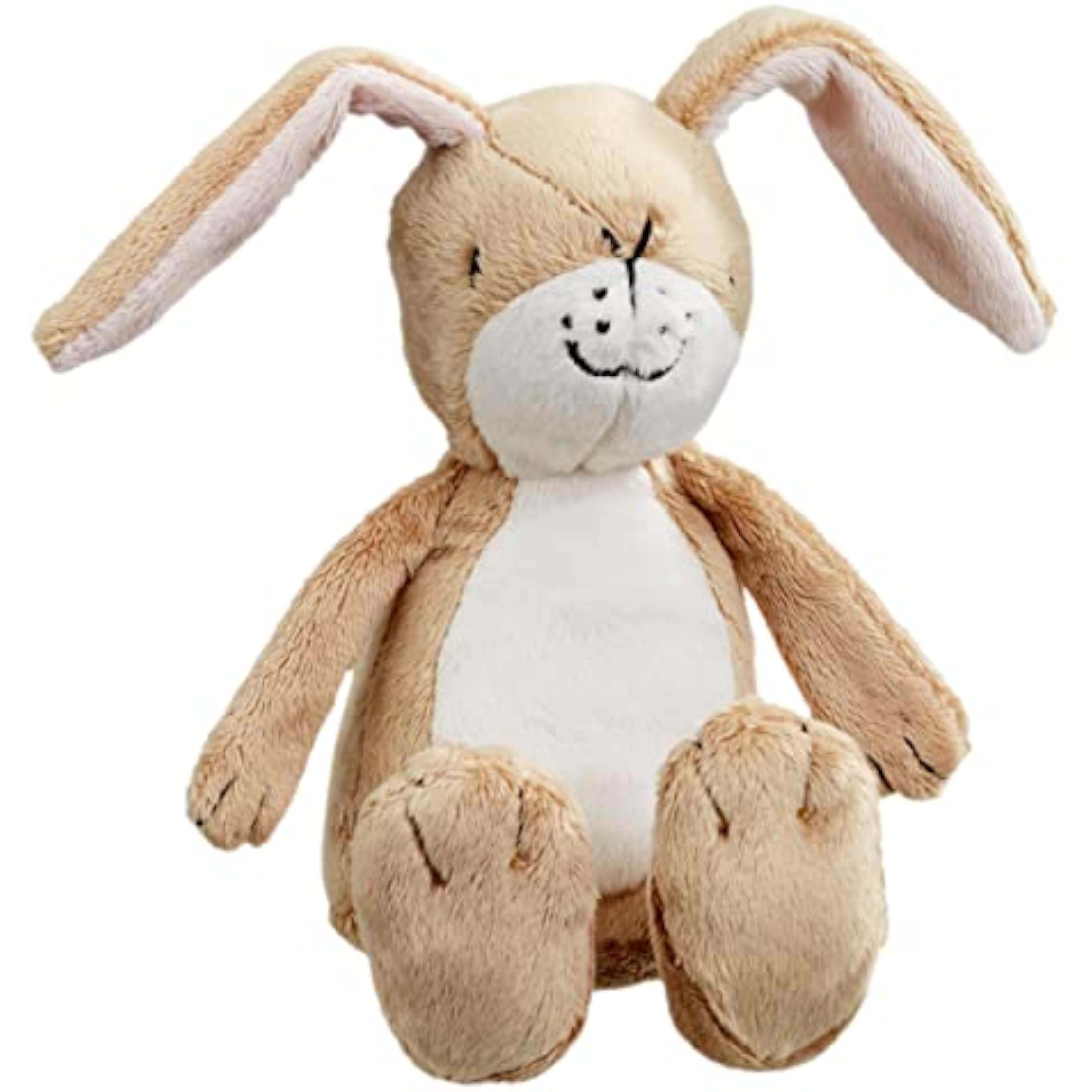 Rainbow Designs Little Nutbrown Hare infant sensory rattle toy, soft plush baby rattle for newborns and early sensory development.