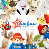 Rainbow Designs Little Nutbrown Hare infant sensory plush rattle toy for newborns, soft and easy to hold.