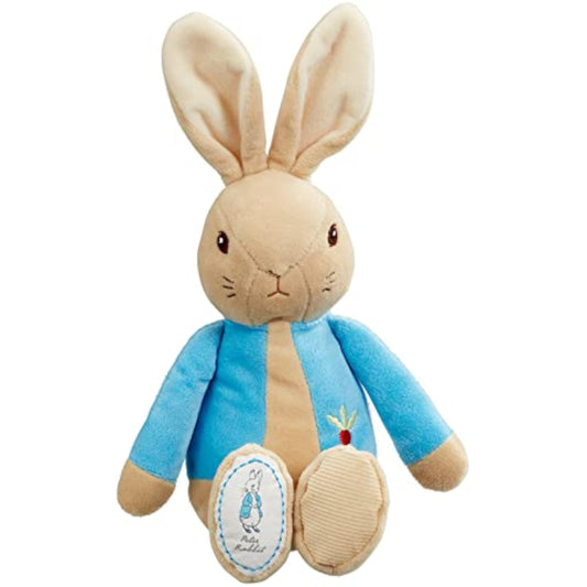 Rainbow Designs My First Peter Rabbit soft toy by RD, a cuddly Beatrix Potter bunny teddy for babies and toddlers, with soft plush fur.