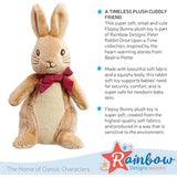 Rainbow Designs Peter Rabbit Flopsy plush toy, 16cm soft stuffed animal for newborns, cuddly Beatrix Potter baby gift