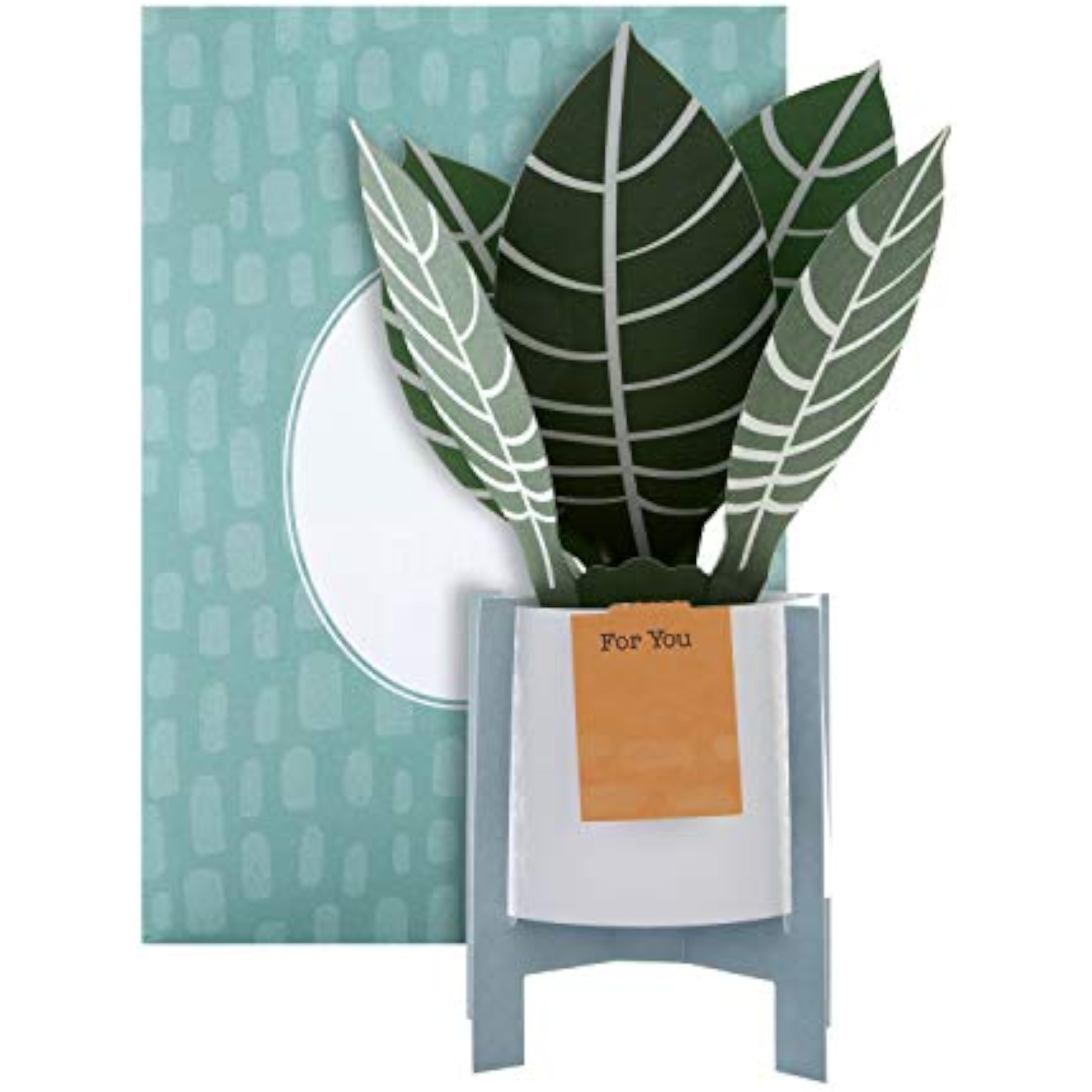 Hallmark Pop Up Card - Contemporary Zebra Plant Design