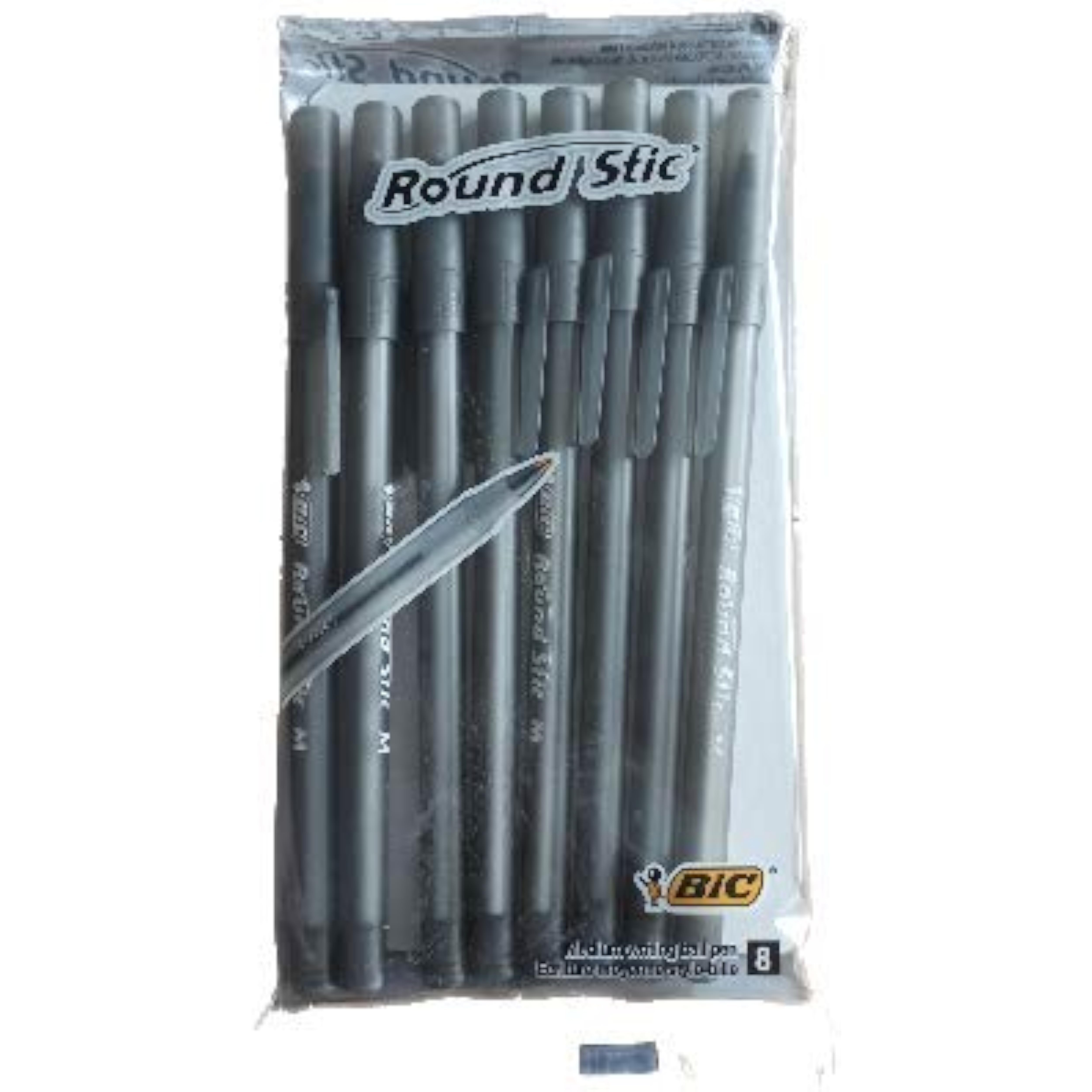 Bic Black Round Stic Ball Pens