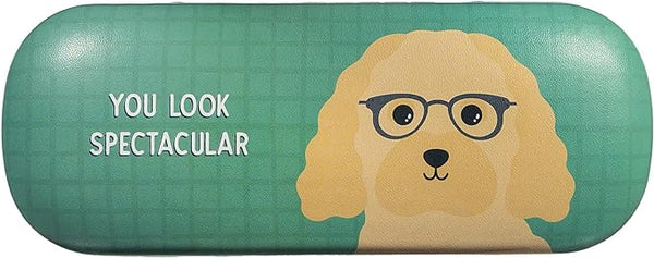 Turquoise blue Cockapoo glasses case by Sass & Belle, a durable eyewear accessory with a cute dog design.