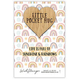 Small rainbow wish token keepsake gift from Second Nature, featuring colorful rainbow design and inspiring message.
