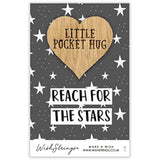 Second Nature "Reach for The Stars" pocket hug wish token keepsake gift with star design and heartfelt message.