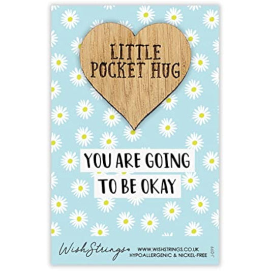Second Nature "You Are Going to Be Okay" pocket hug wish token keepsake gift with engraved message on a small metal token.