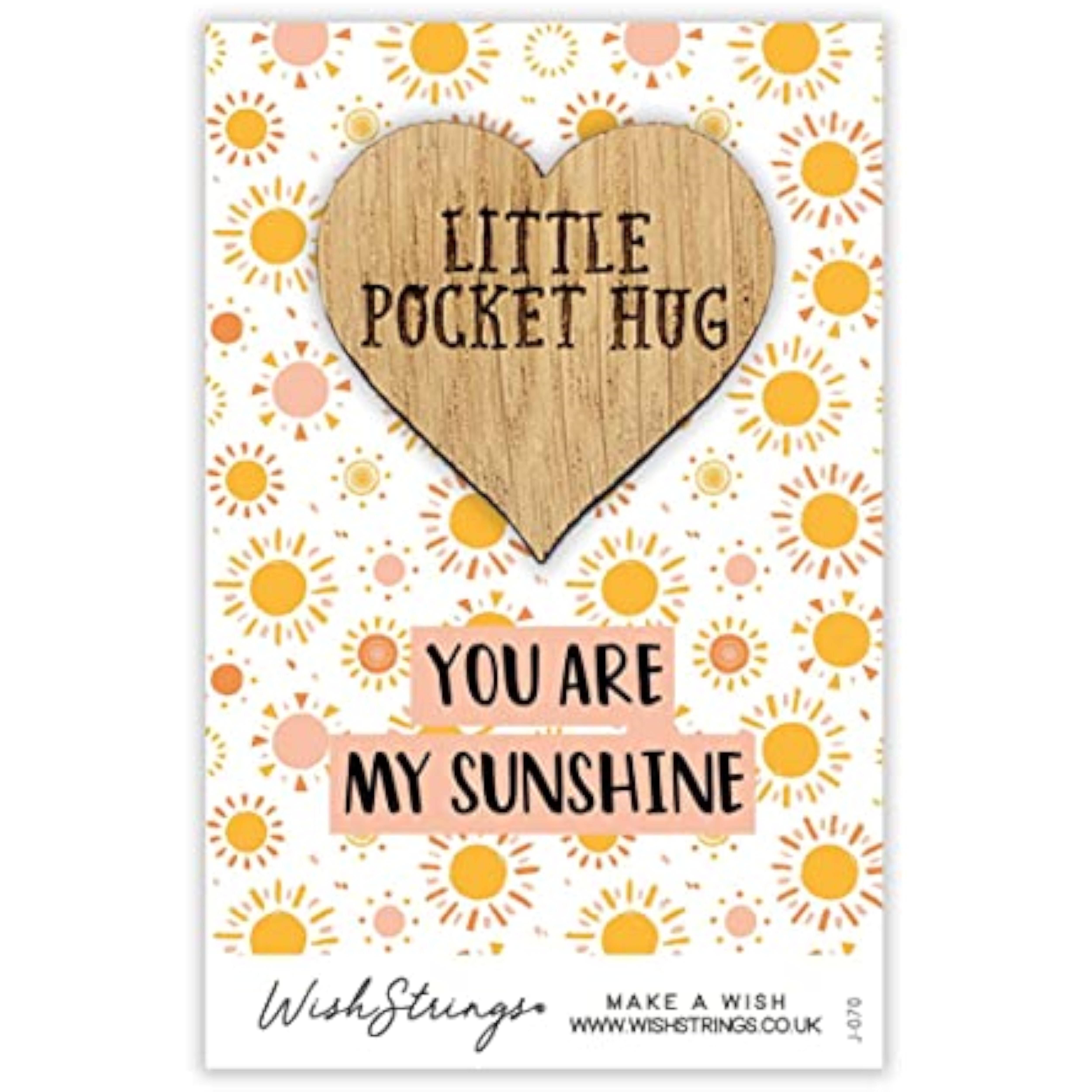 Second Nature You Are My Sunshine pocket hug wish token keepsake gift showing a small engraved token with heartfelt message.