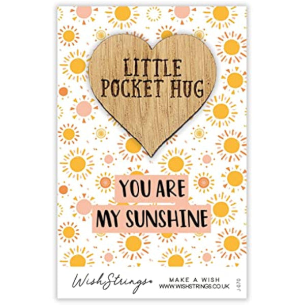 Second Nature You Are My Sunshine pocket hug wish token keepsake gift showing a small engraved token with heartfelt message.