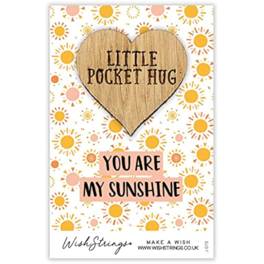 Second Nature You Are My Sunshine pocket hug wish token keepsake gift showing a small engraved token with heartfelt message.