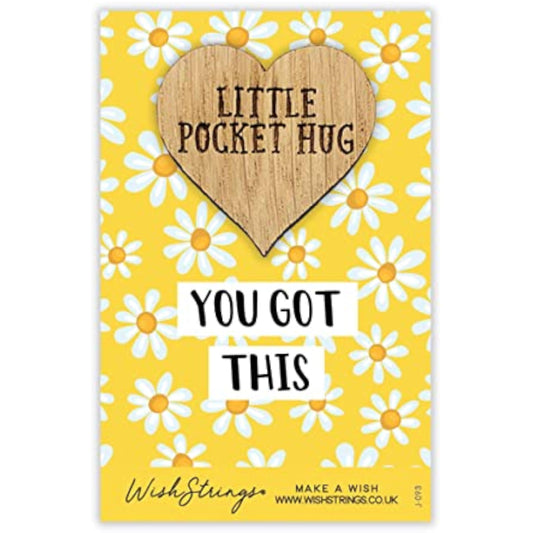 Second Nature "You Got This" pocket hug wish token keepsake gift with engraved message in a small, heartfelt gift box.