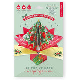 3D Pop Up Christmas Tree greeting card by Second Nature with festive holiday design and detailed Christmas tree illustration.