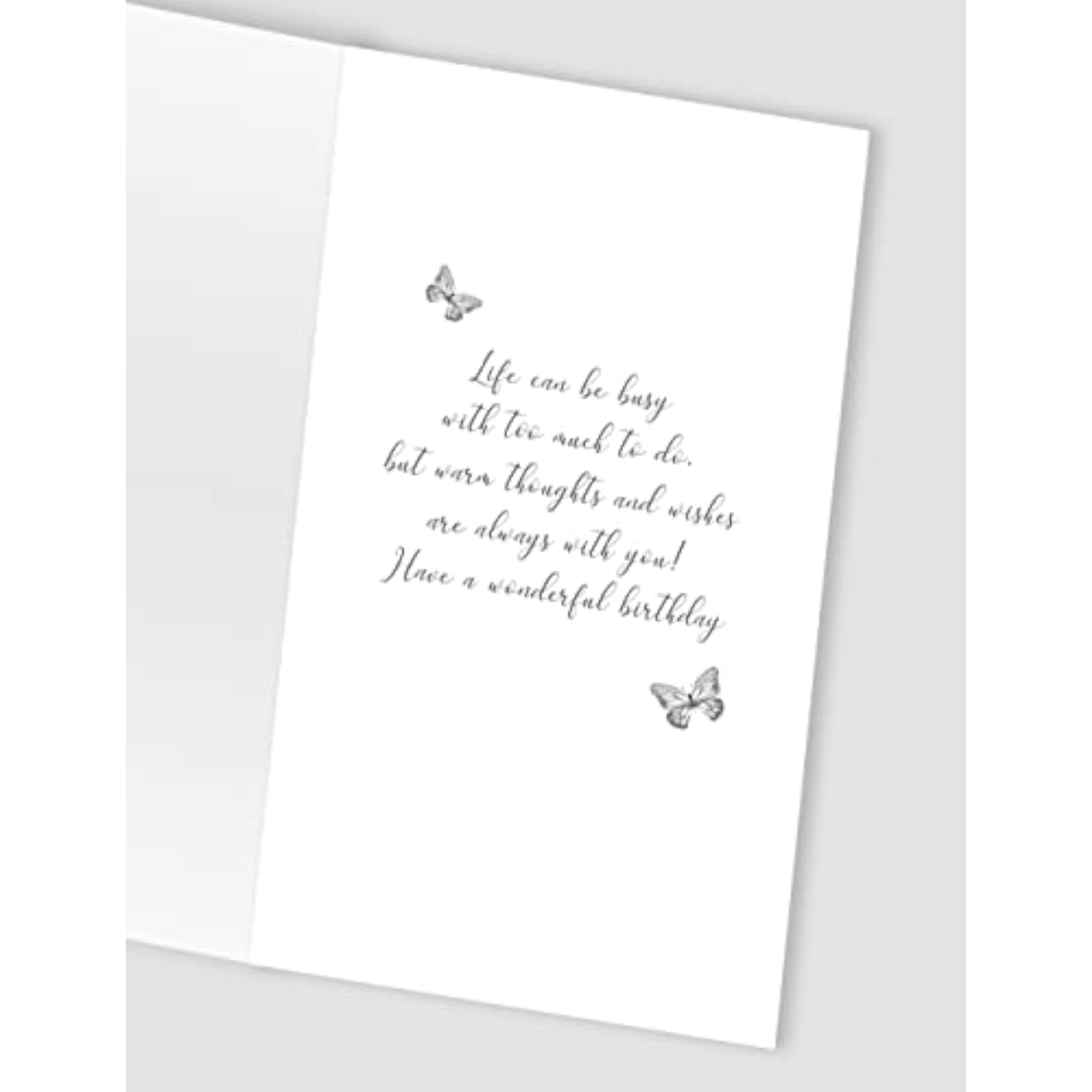 Colorful floral birthday greeting card from Second Nature with "Happy Birthday Friend" message, featuring vibrant flower illustrations.